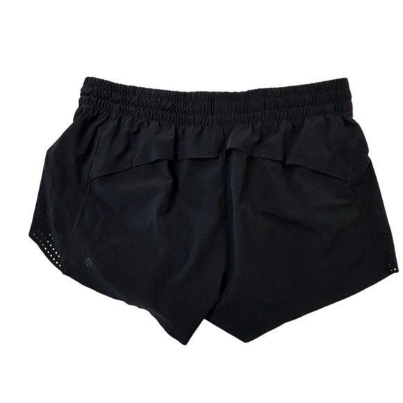 Athleta Women's Black Running Shorts Size M Elastic Waist Vented Sides - Picture 2 of 7